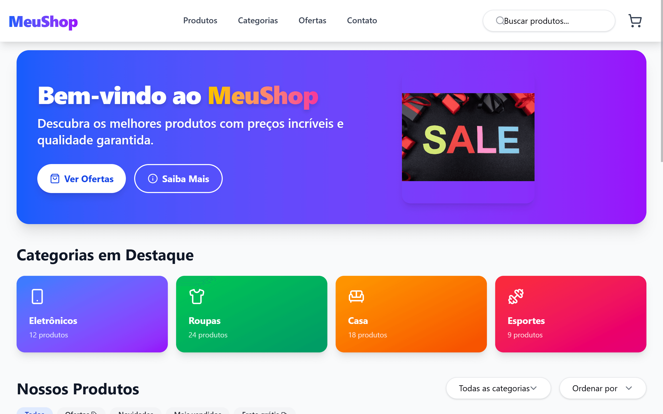 Meu Shop E-commerce
